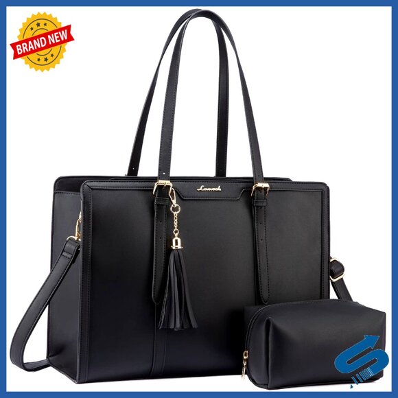 Lightweight PU Laptop Tote Bag Large Capacity Elegant Work Travel Business